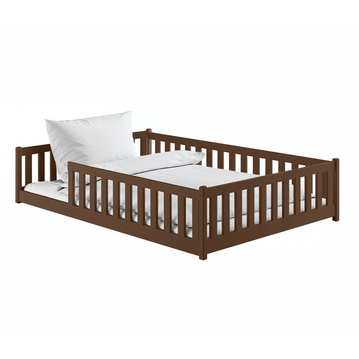 BETT 140/200 Maya Dunkelbraun - Braun, Holz (140/200cm) - Petits-meubles