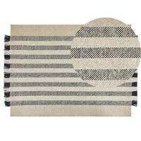 KURZFLOR-TEPPICH Tacettin 200/140 cm - Weiß, Textil (140/200cm) - Beliani