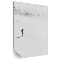 POSTER - 21x29 cm - Soft Structure - Mann im Sand - Weiß, Textil (21/29.7/0.1cm) - TULUP