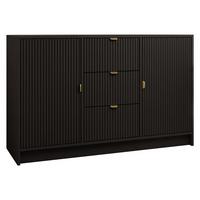 SIDEBOARD Tireno - Goldfarben/Schwarz, Holzwerkstoff/Metall (118/75/40cm) - MIRJAN24