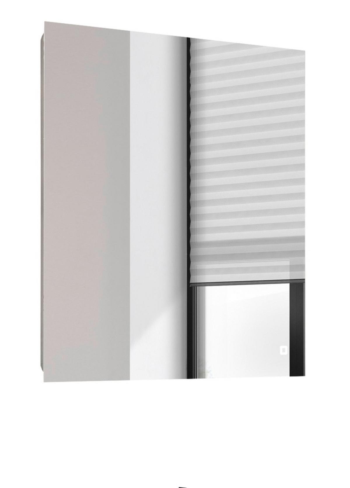 BADSPIEGEL mit LED Beleuchtung und Touchschalter 80 cm - Weiß, Glas (80/65/3cm) - Furn.Design