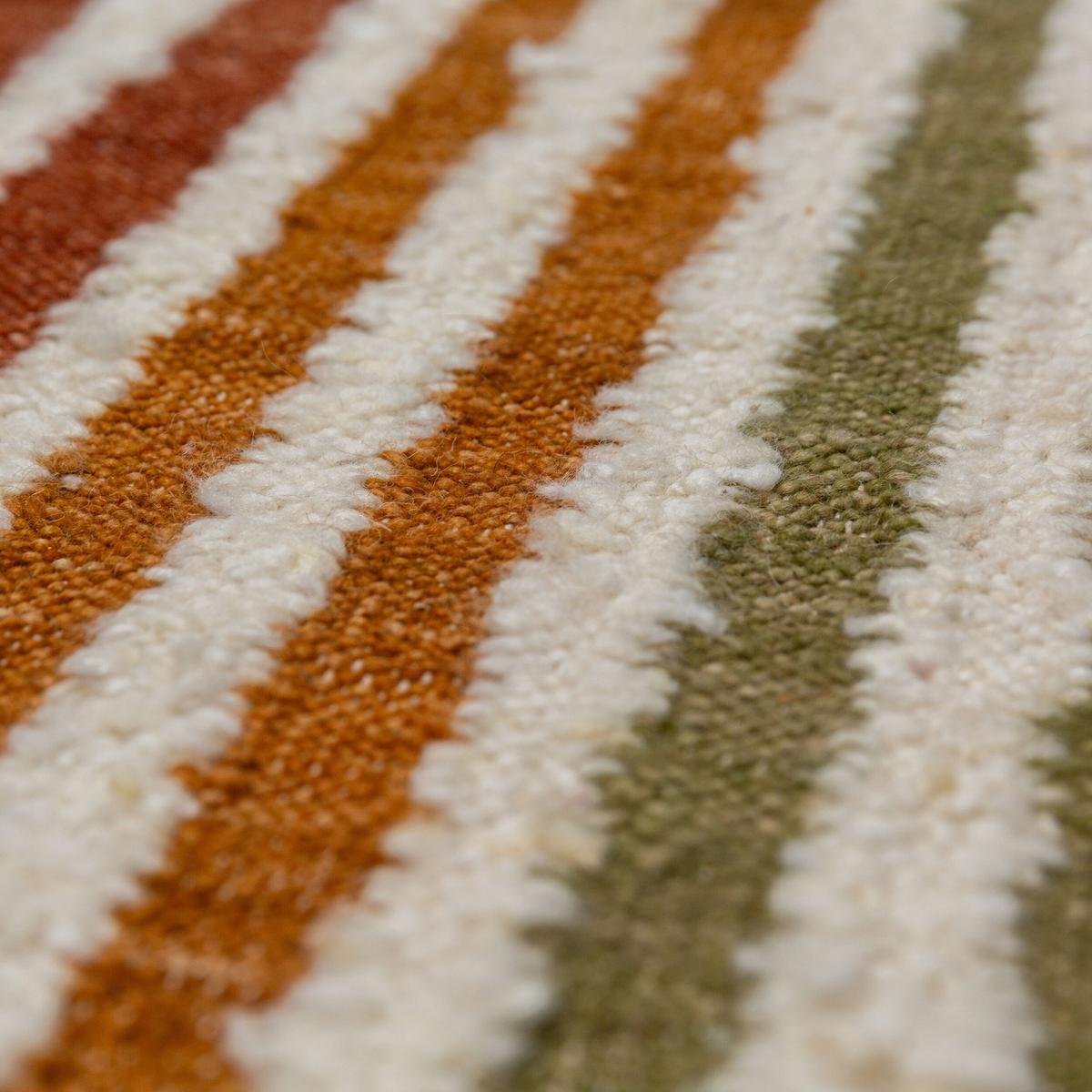 WOLLTEPPICH handgewebt FROND, geometrisch, Bunt, 140 x 200 cm - Multicolor, Textil (200/140cm) - KADIMA DESIGN