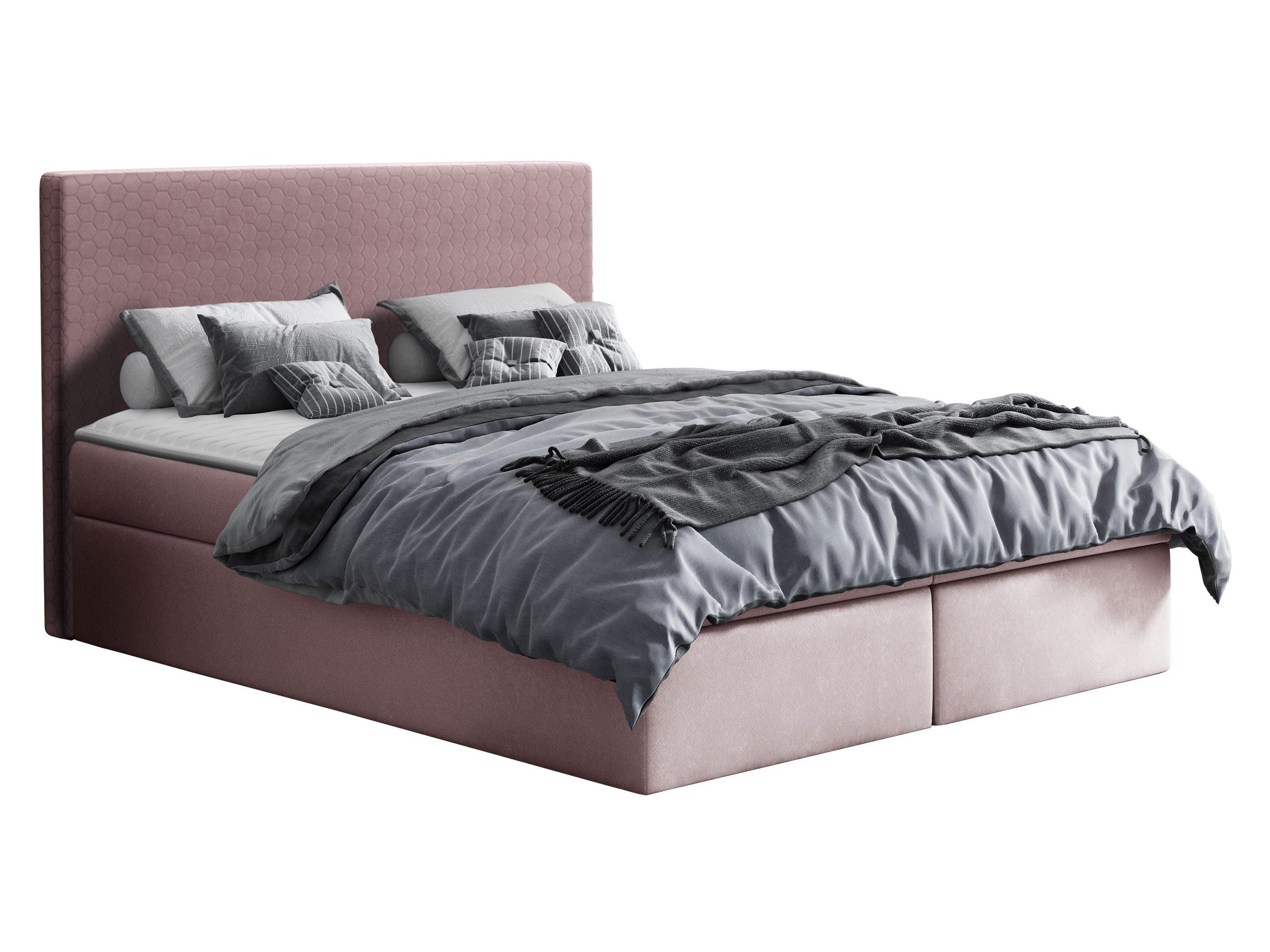 BOXBETT Cosmo - H3 - Rosa, Holz (160/200cm) - MIRJAN24