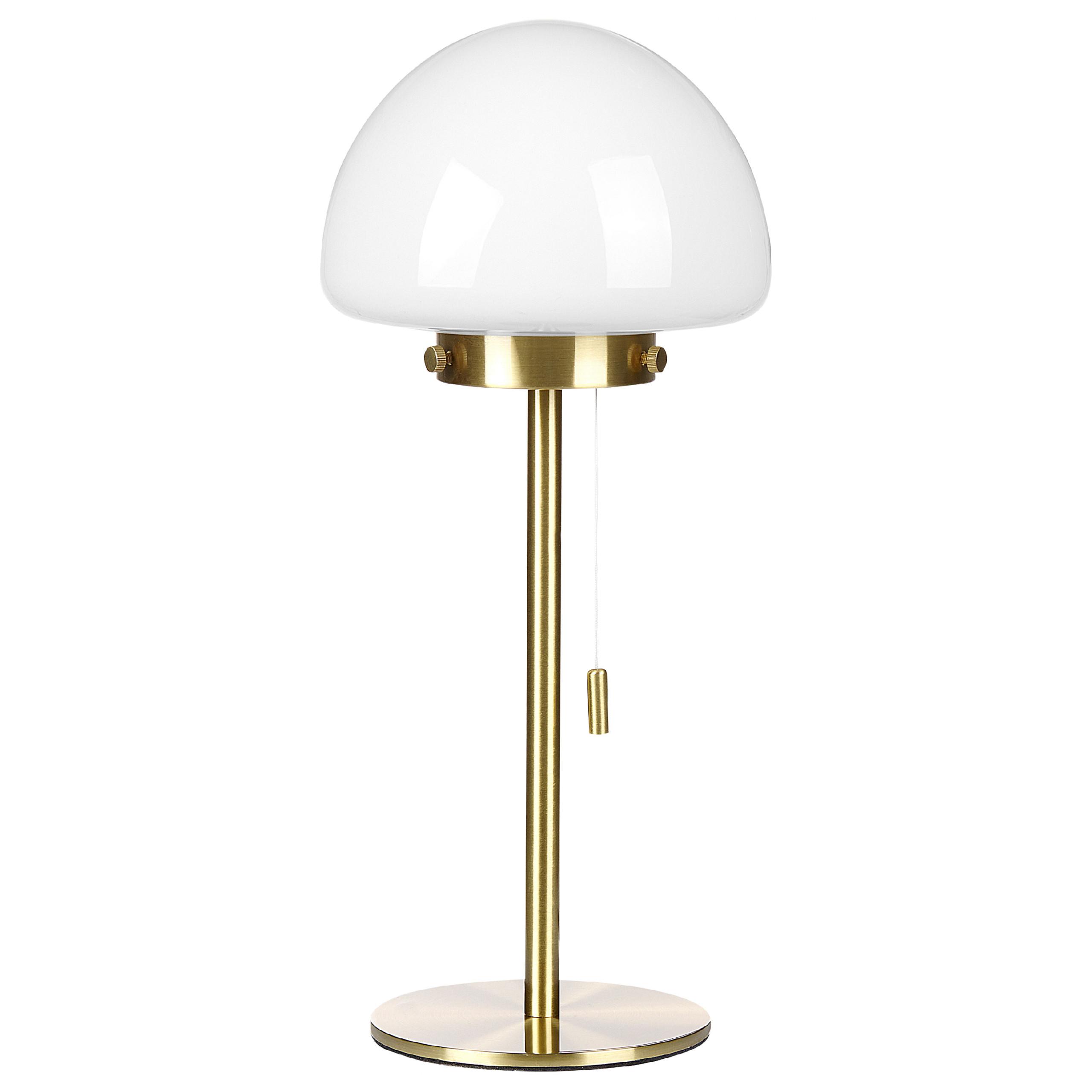 TISCHLAMPE Moruga 17/17/39 cm - Goldfarben, Glas (17/13/39cm) - Beliani