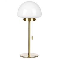 TISCHLAMPE Moruga 17/17/39 cm - Goldfarben, Glas (17/13/39cm) - Beliani