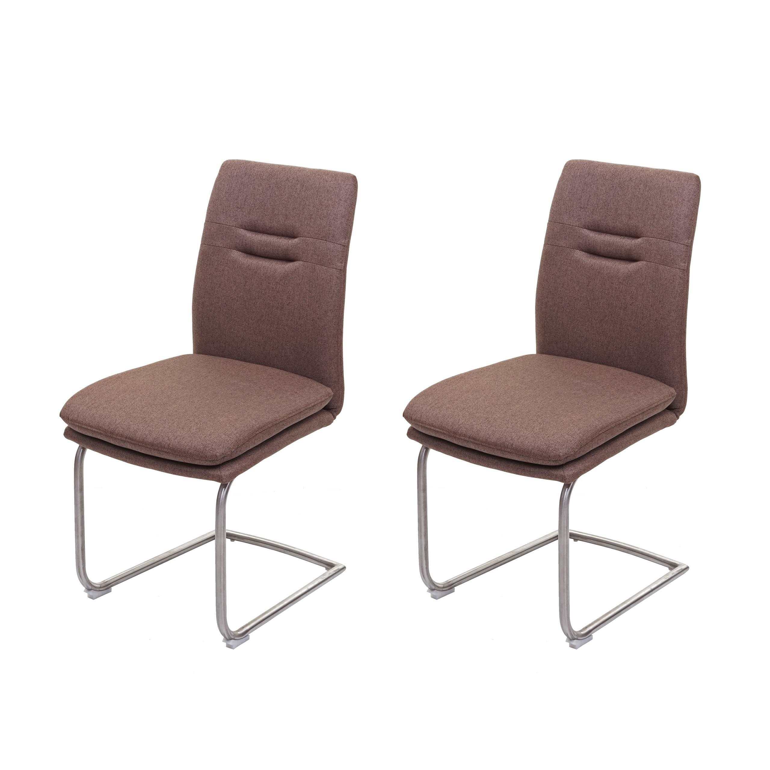 ESSZIMMERSTUHL Braun 2er-Set - Braun, Textil (47/92/57cm) - MCW