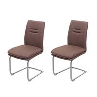 ESSZIMMERSTUHL Braun 2er-Set - Braun, Textil (47/92/57cm) - MCW