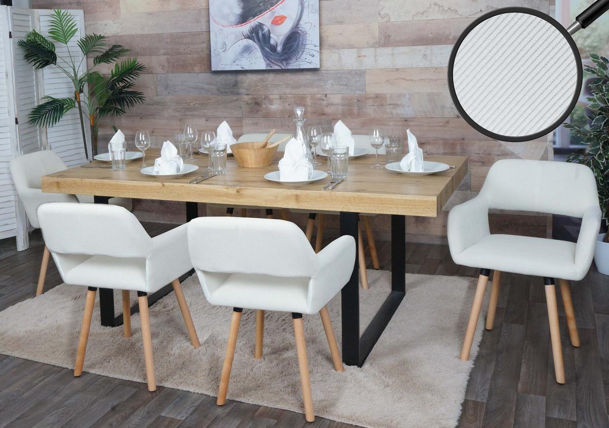 ESSZIMMERSTUHL Cremeweiß - Creme/Weiß, Textil (56/80/53cm) - MCW