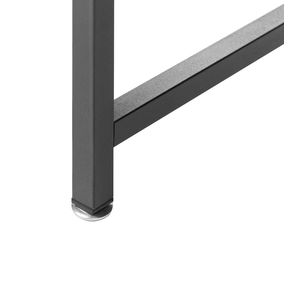 SCHREIBTISCH Schwarz 120/64 cm mit Fächern Biloxy - Schwarz, Holzwerkstoff (64/120/120cm) - Beliani