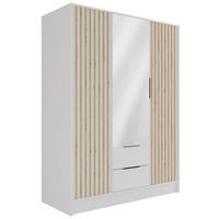 KLEIDERSCHRANK NELIA - 150 cm - Weiß/Eiche Artisan, Holzwerkstoff (150/200/51cm) - ALTDECOR