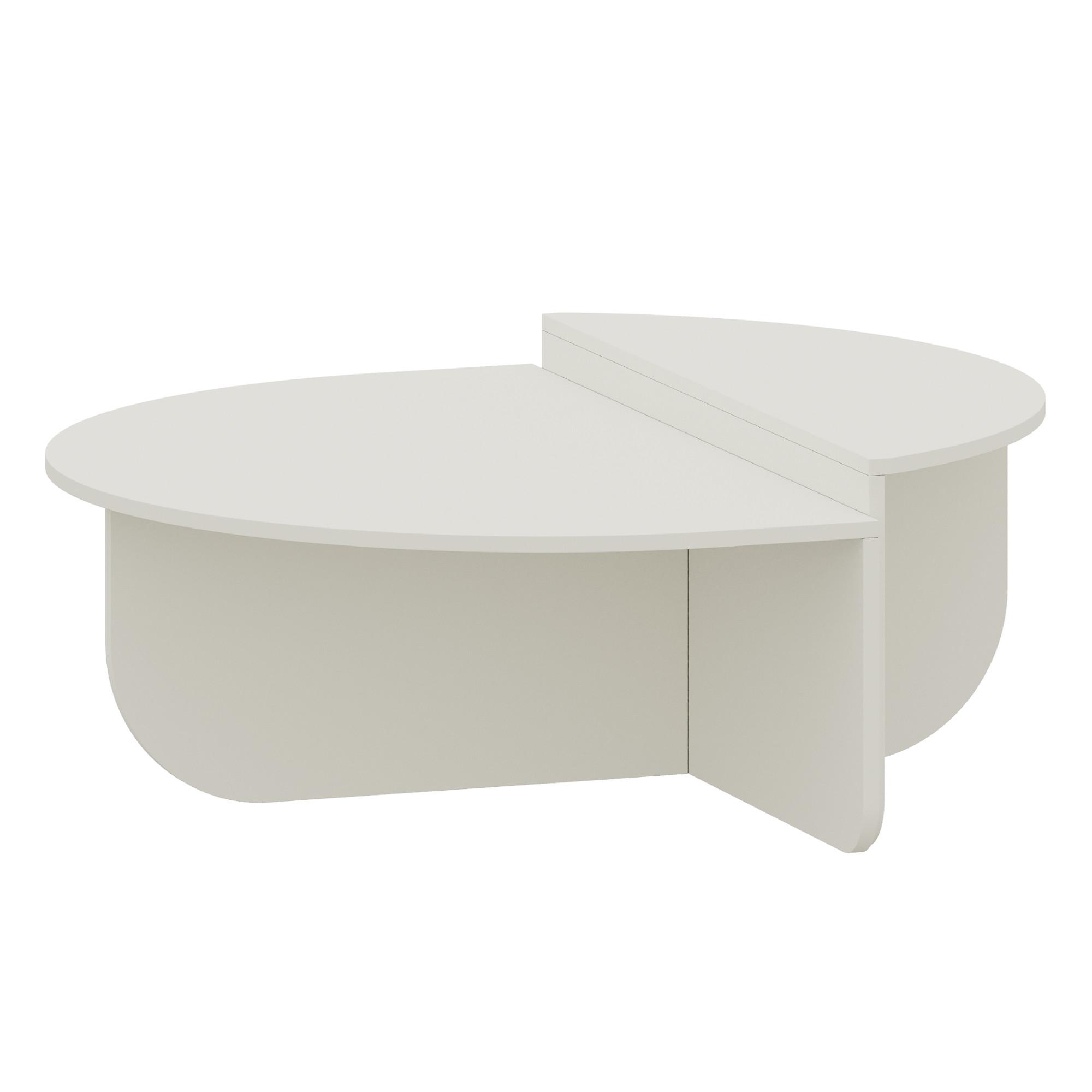 COUCHTISCH Tondesdaslo 90/90/35 cm - Weiß, Holzwerkstoff (90/90/35cm) - [en.casa]
