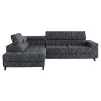 ECKSOFA Nord, Seite: Links - Dunkelgrau/Schwarz, Holz/Textil (264/203cm) - MIRJAN24