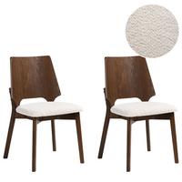 ESSZIMMERSTUHL 2er Set Braun/Hellbeige Abee - Beige/Braun, Holz/Holzwerkstoff (47/88/46cm) - Beliani