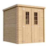 HOLZ-GARTENHAUS - B204xL204xH202 cm/ 3.53 m2 - M309C - Beige, Holz (204/200/204cm) - Timbela