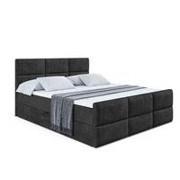 BOXBETT OHIO-Z - 180x200 cm - H4 - Schwarz - Schwarz, Holzwerkstoff (180/200cm) - ALTDECOR