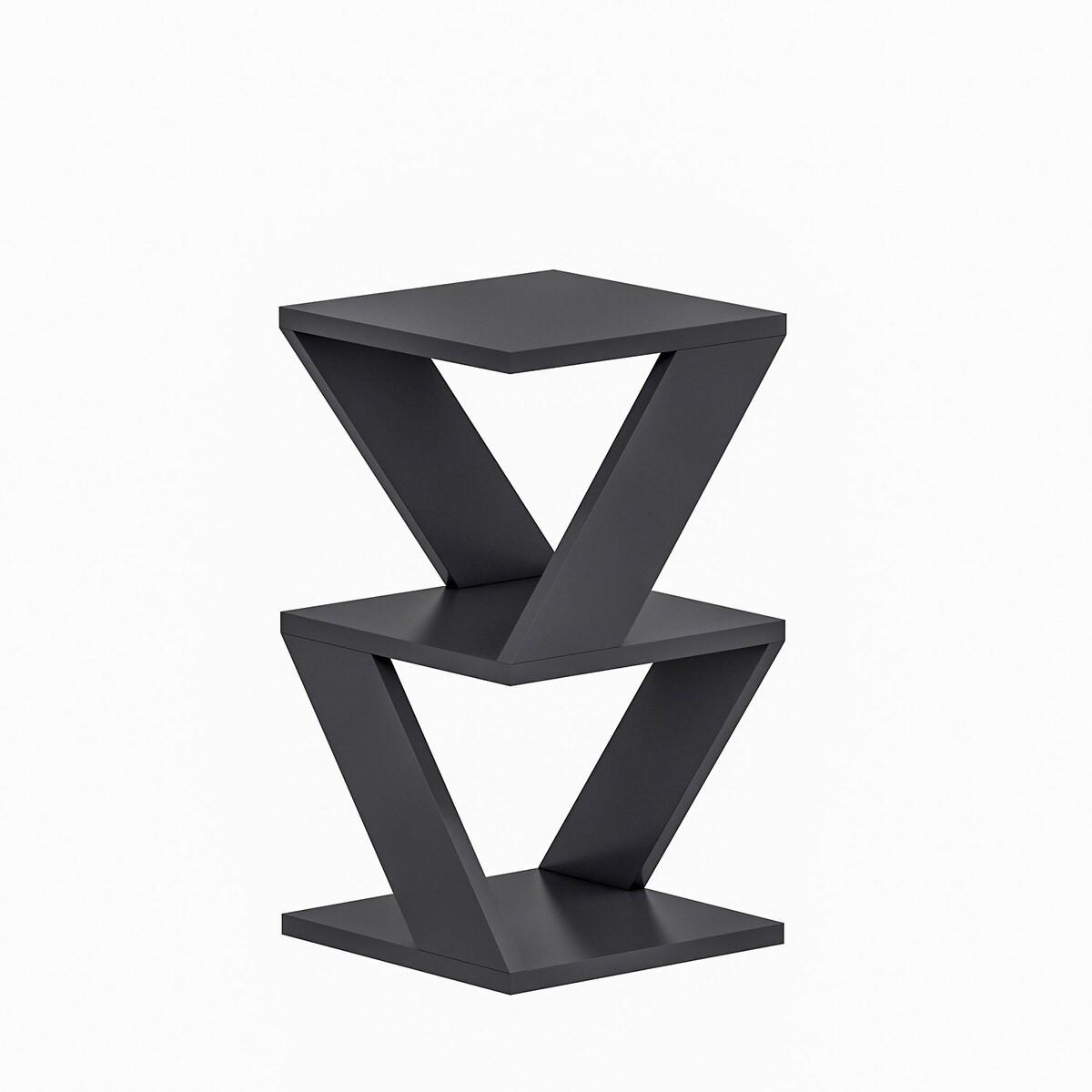 SOFAENDE 3 Ebenen - Albeni - 30/30/50 cm - Anthrazit, Holzwerkstoff (73.3/30/50cm) - Calicosy