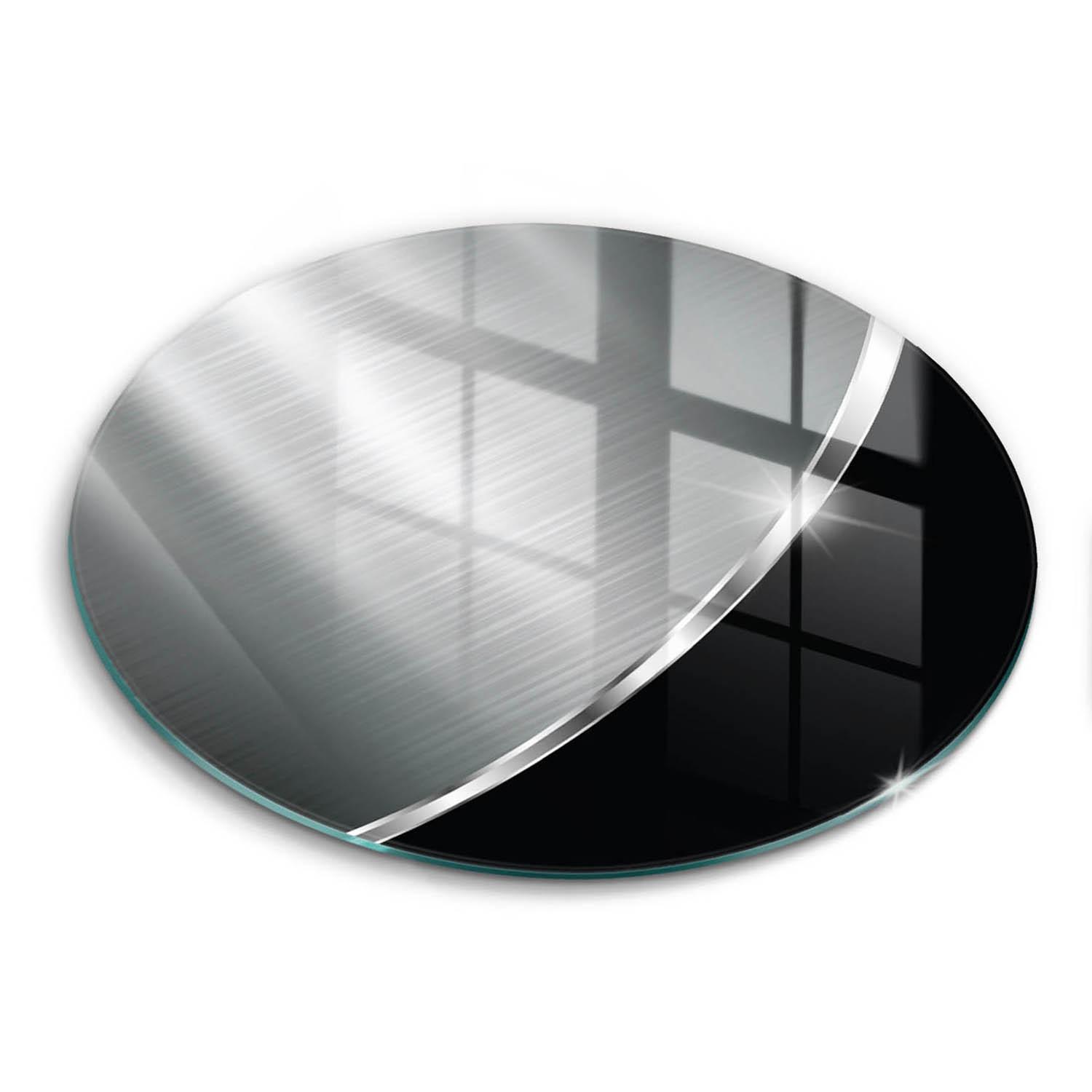 GLASPLATTE Ø 30 cm Metallische Abstraktion - Alufarben, Glas (30/30cm) - Wallfluent