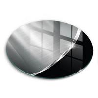 GLASPLATTE Ø 30 cm Metallische Abstraktion - Alufarben, Glas (30/30cm) - Wallfluent