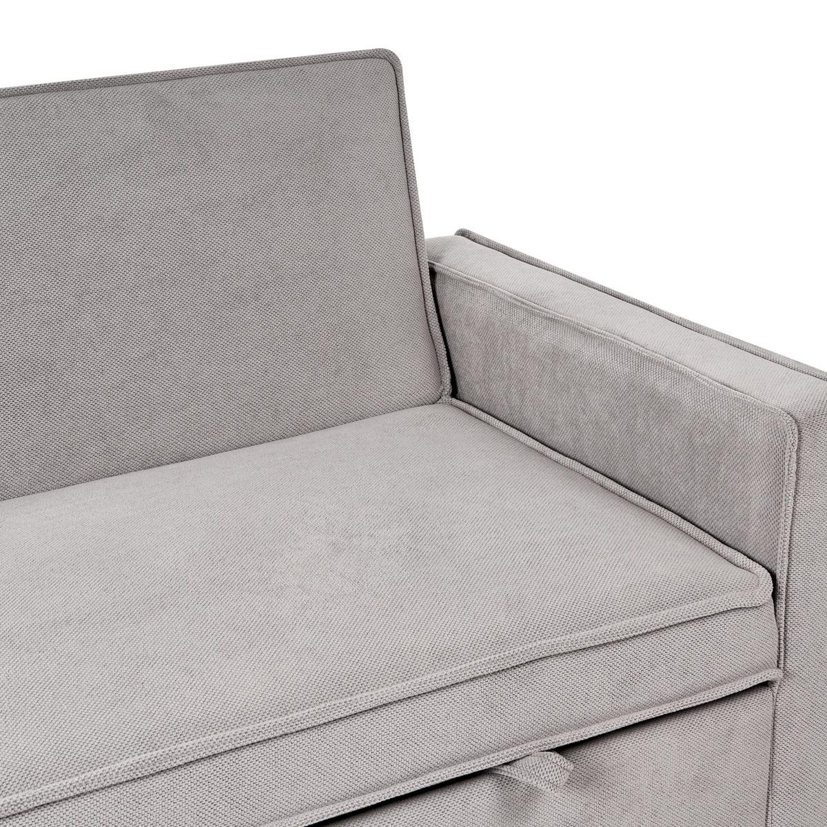 SCHLAFSOFA Stoff Grau Uttela - Dunkelgrau, Textil (172/86/89cm) - Beliani