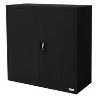 AKTENSCHRANK 90x40x90 cm Schwarz aus Stahl - Schwarz, Metall (40/90/90cm) - ML-DESIGN