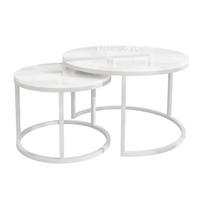 COUCHTISCH CIRI 2-in-1 Hochglanz - Weiß, Holzwerkstoff (70/70/48cm) - Lookway