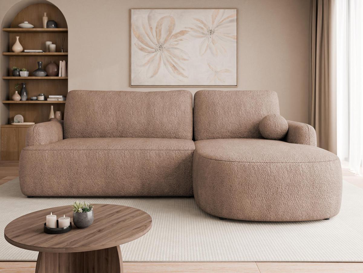 ECKSOFA Loridu, Seite: Rechts - Schwarz/Rosa, Holz/Kunststoff (250/174cm) - MIRJAN24