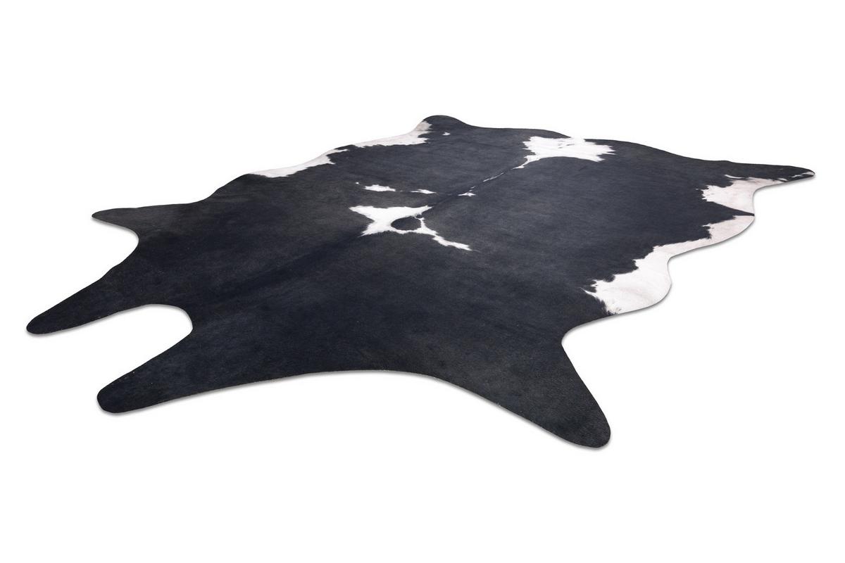 TEPPICH Künstliches Rindsleder 180/220 cm - Schwarz, Textil (180/220cm) - rugsX