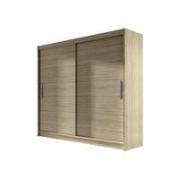 KLEIDERSCHRANK London I 180 - Silberfarben/Sonoma Eiche, Holzwerkstoff/Kunststoff (180/215/58cm) - MIRJAN24