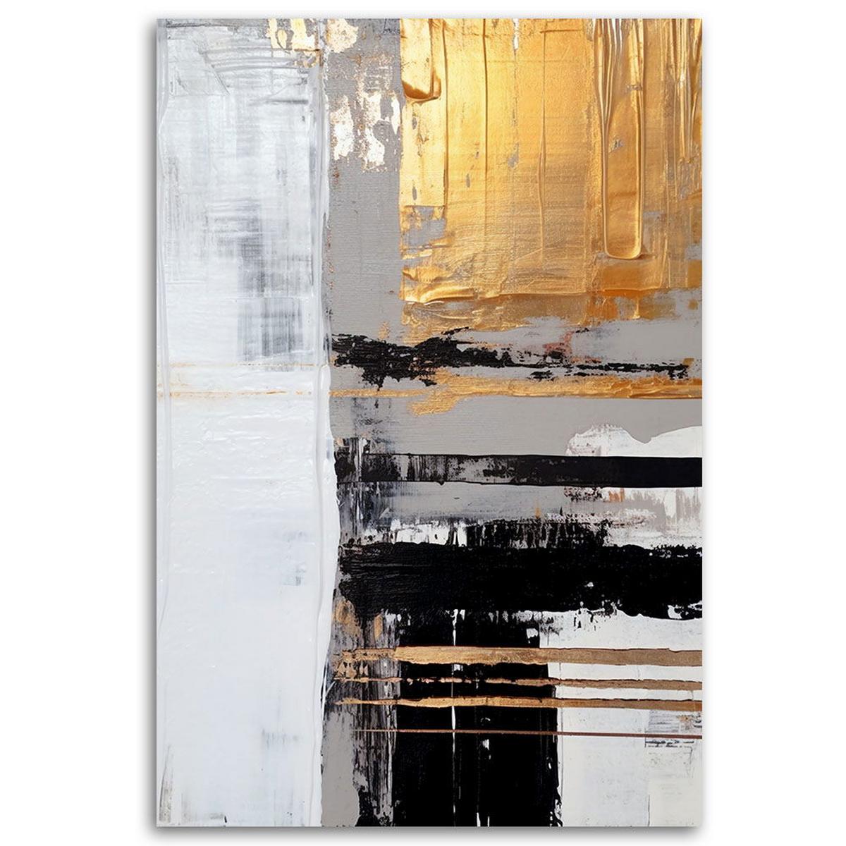 KUNSTDRUCK Gold 60/90 cm - Goldfarben, Textil (60/90cm) - KUNSTLOFT