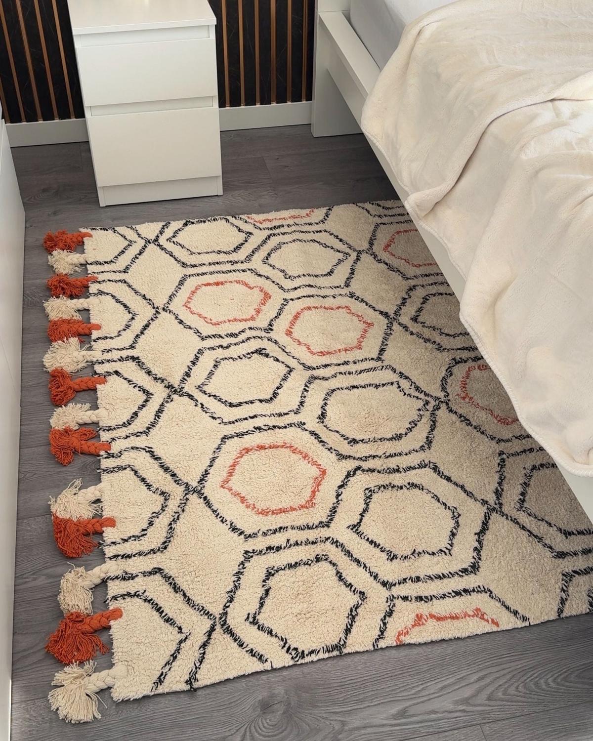 KURZFLOR-TEPPICH Hajipur 200/140 cm - Beige, Textil (140/200cm) - Beliani