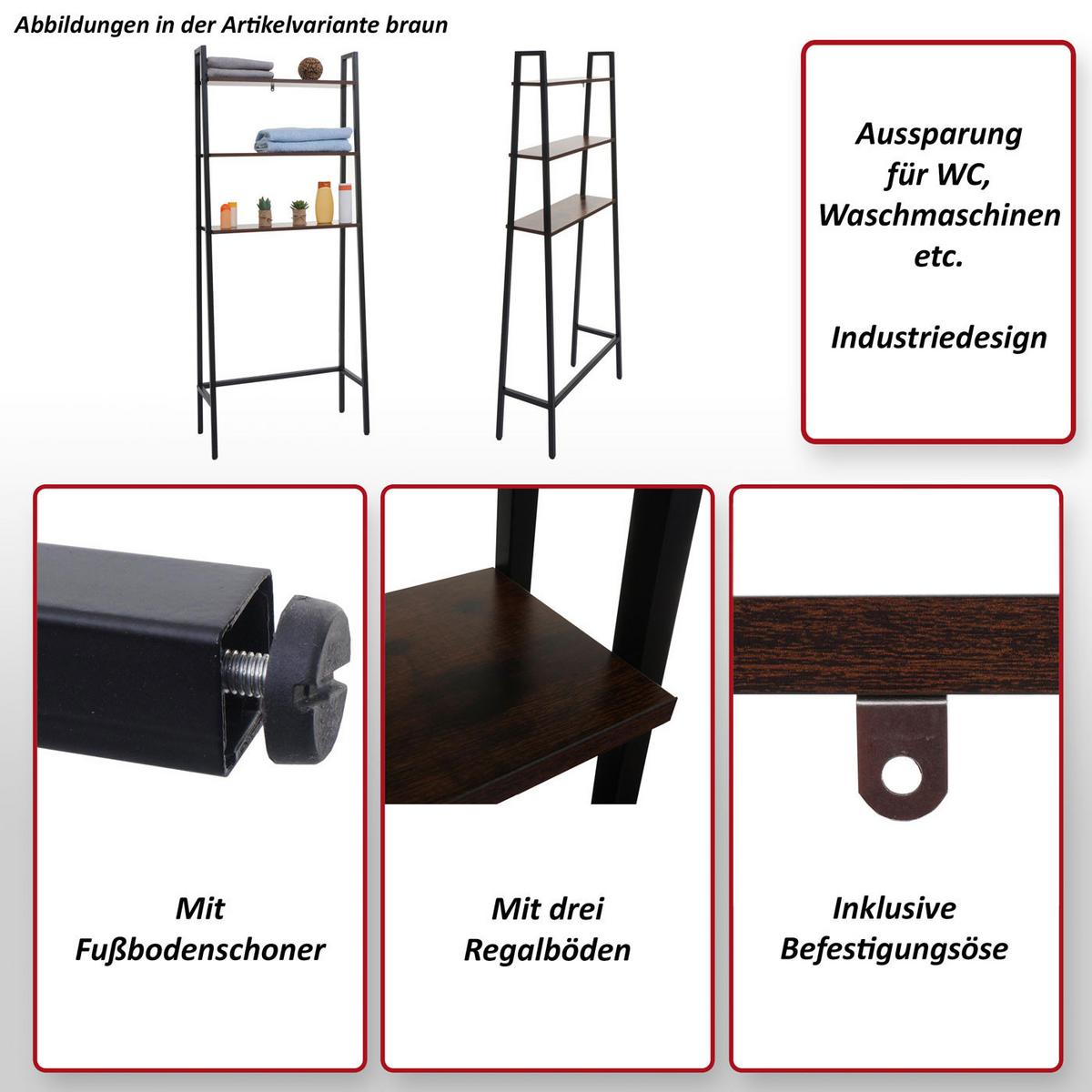 STANDREGAL Braun - Braun, Holz (64/155/25cm) - MCW