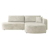 ECKSOFA Zerte, Seite: Rechts - Beige/Schwarz, Holz/Kunststoff (252/175cm) - MIRJAN24