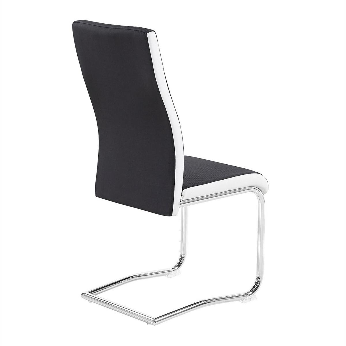 ESSZIMMERSTUHL ALBA 4er-Set schwarz/weiß - Schwarz/Weiß, Textil (43/98/57cm) - CARO-Möbel