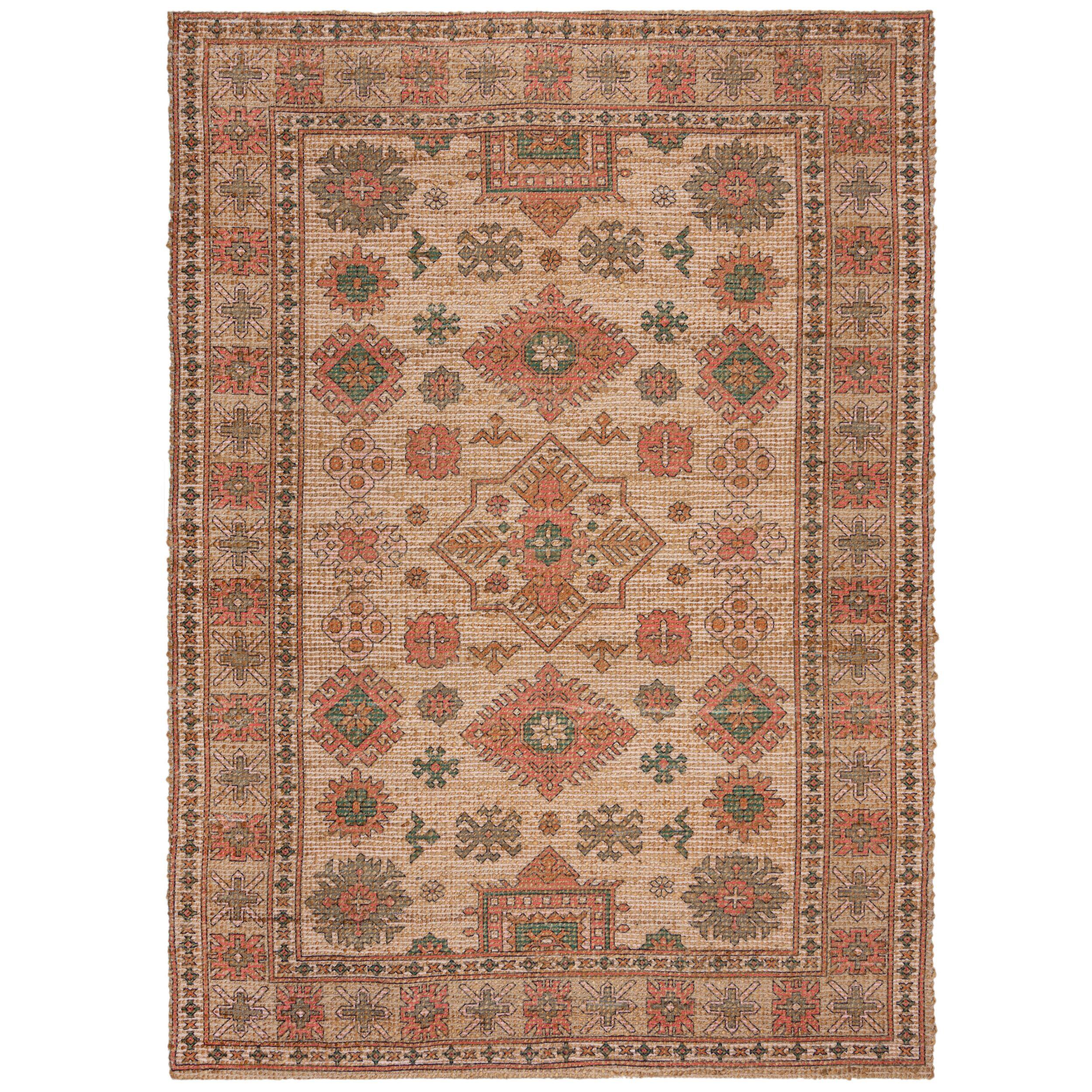 JUTETEPPICH handgewebt AVILL, orientalisch, Rosa, 160 x 230 cm - Rosa, Textil (230/160cm) - KADIMA DESIGN