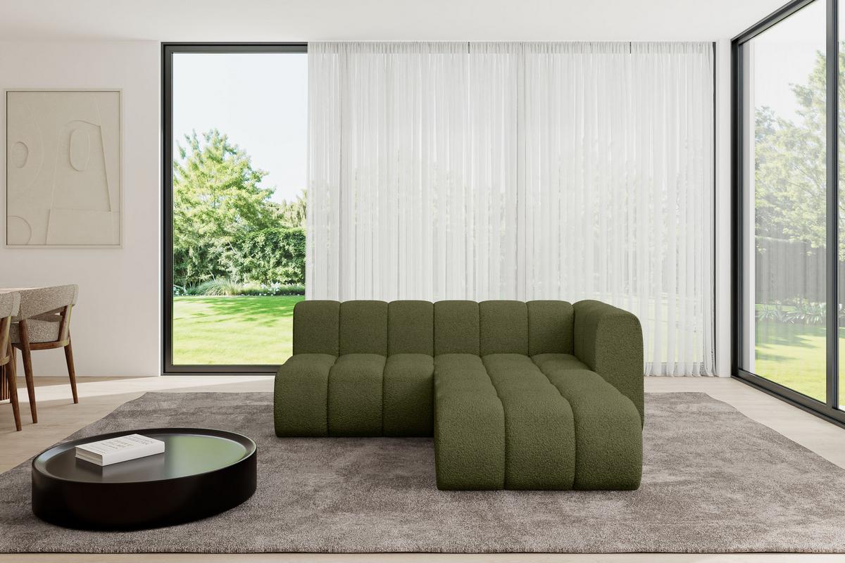 ECKSOFA modulares Sofa Darnel-L1 - 205x177x70 cm Grün - Grün, Holzwerkstoff/Textil (205/177cm) - ALTDECOR