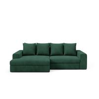 ECKSOFA Paola 3 Sitzplätze Tannengrün - Grün, Holz (272/167cm) - Petits-meubles