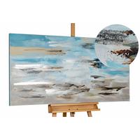 ÖLGEMÄLDE 140/70 cm - Blau/Grau, Holz/Textil (140/70cm) - KUNSTLOFT