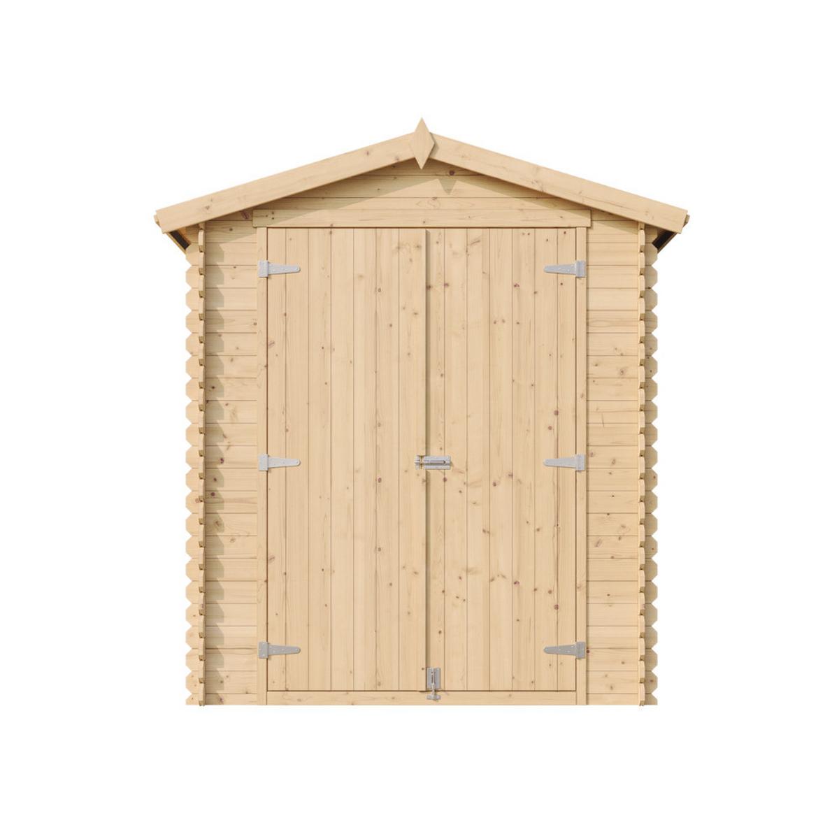 HOLZ-GARTENHAUS 2,82 m² – TIMBELA M320C1 - Naturfarben, Holz (196/218/186cm) - Timbela