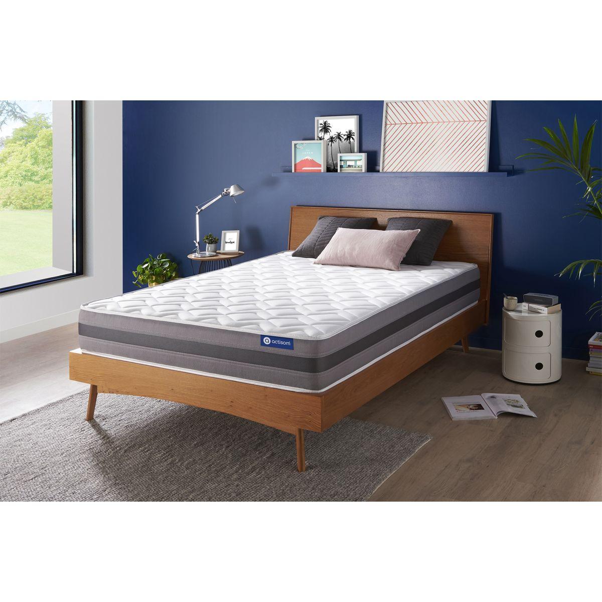 MATRATZE Actiflex relax Taschenfederkern und Memory-Schaum 130 x 200 cm h1 - Weiß, Textil (130/200cm) - ACTISOM