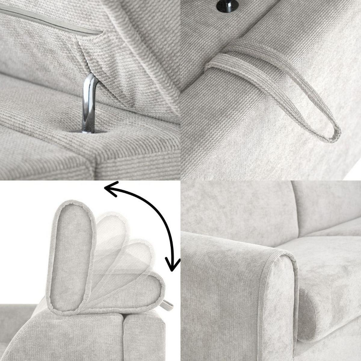 SCHLAFSOFA Pavarti mit italienischem Gestell, 180x195, Beige - Beige/Schwarz, Holzwerkstoff (234/88/100cm) - Beautysofa