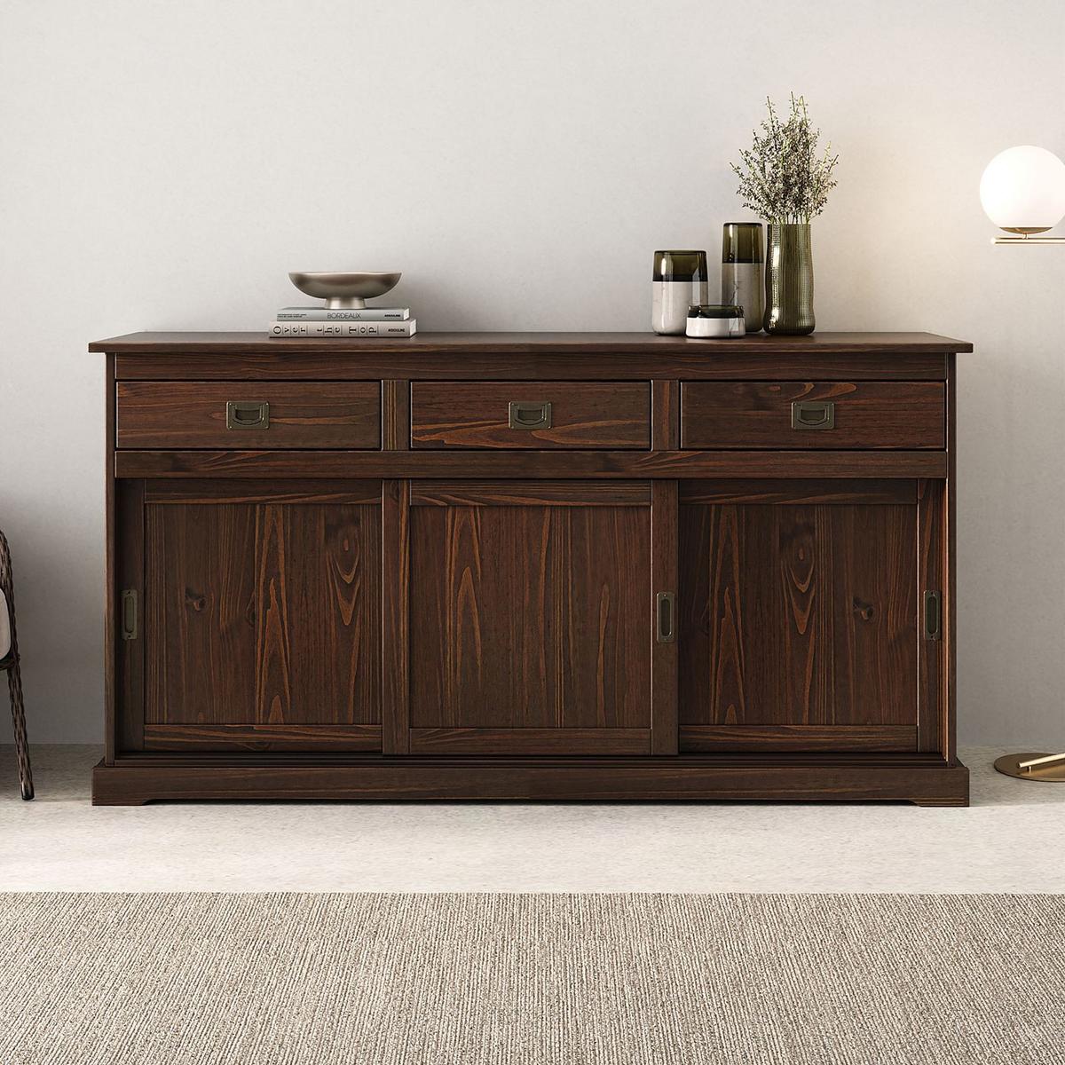 ANRICHTE SAVONA nussbaum - Nussbaumfarben, Holz (160/84/45cm) - IDIMEX