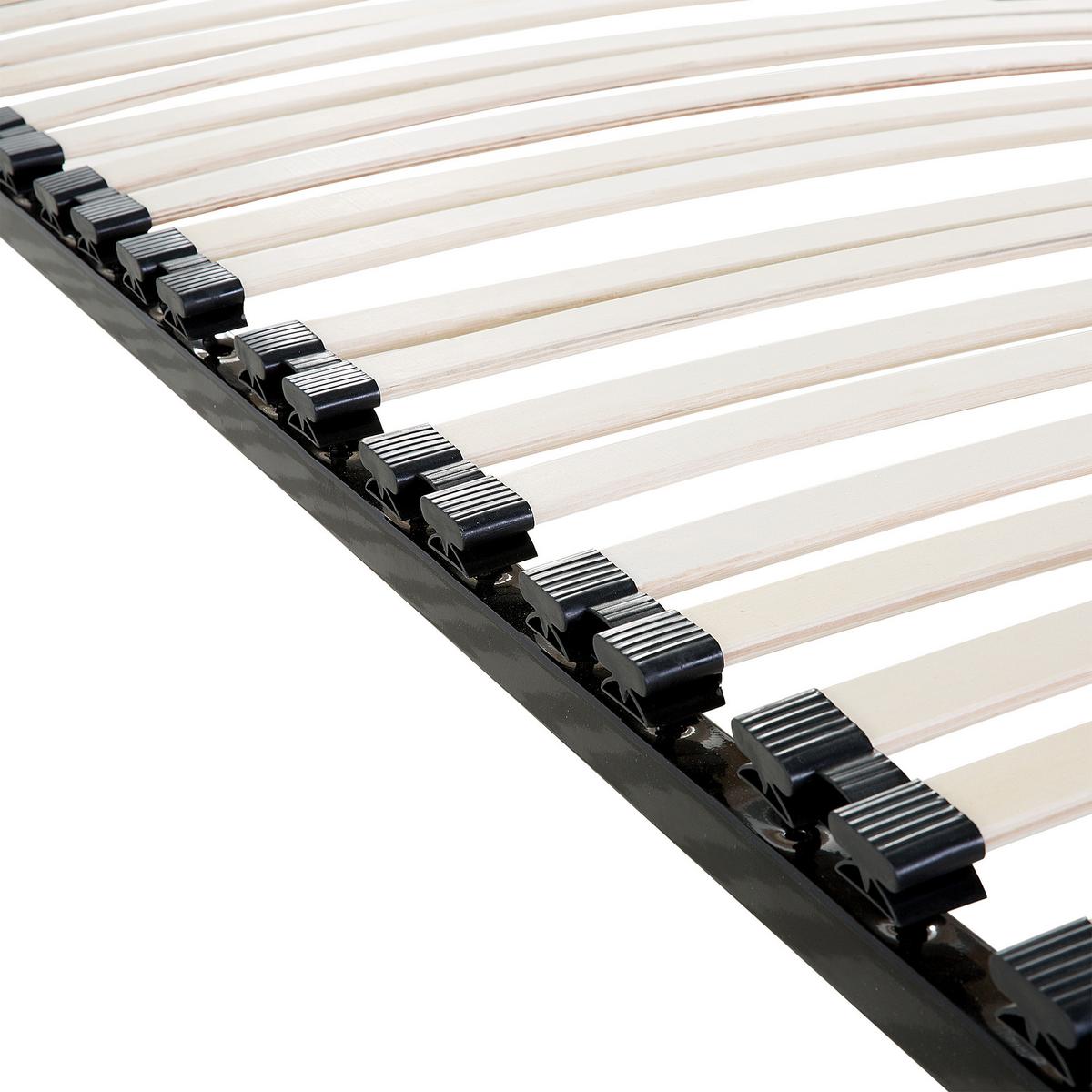LATTENROST 160x200 cm Schwarz Combourg - Schwarz, Metall (160/21/200cm) - Beliani