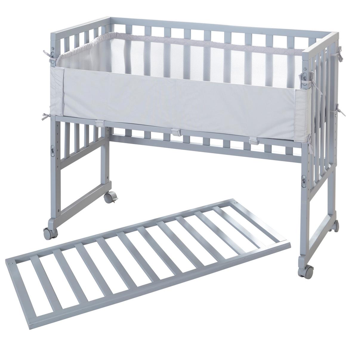 BEISTELLBETT roba Style grau 3in1 Set 90 x 45 cm - Taupe, Holzwerkstoff (45/90cm) - Roba