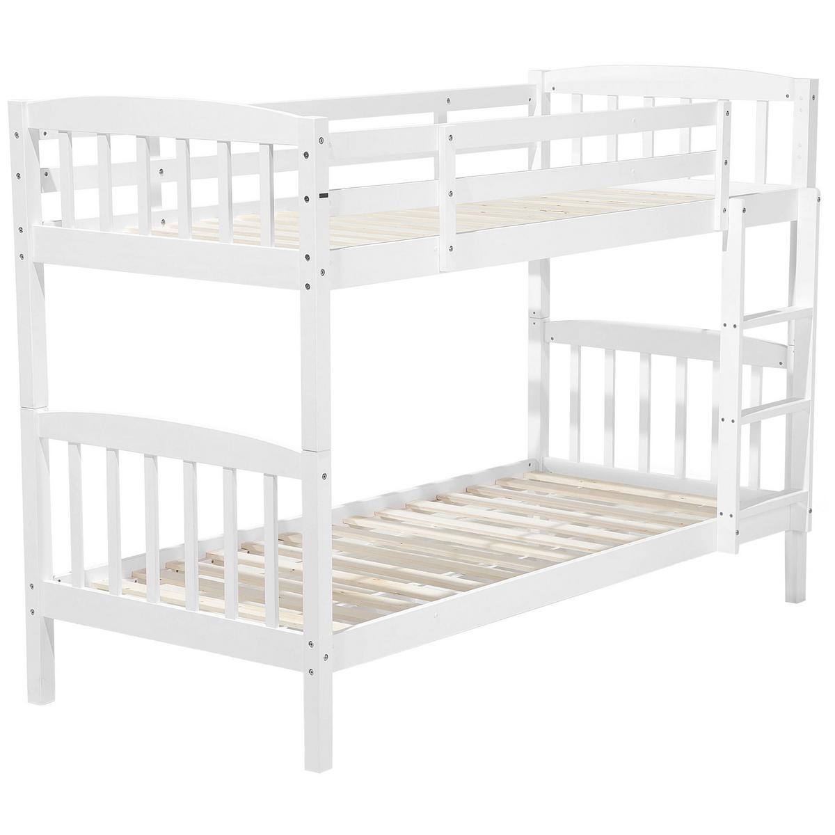 HOCHBETT Weiß 90-200 cm Regat - Weiß, Holz (90/200cm) - Beliani