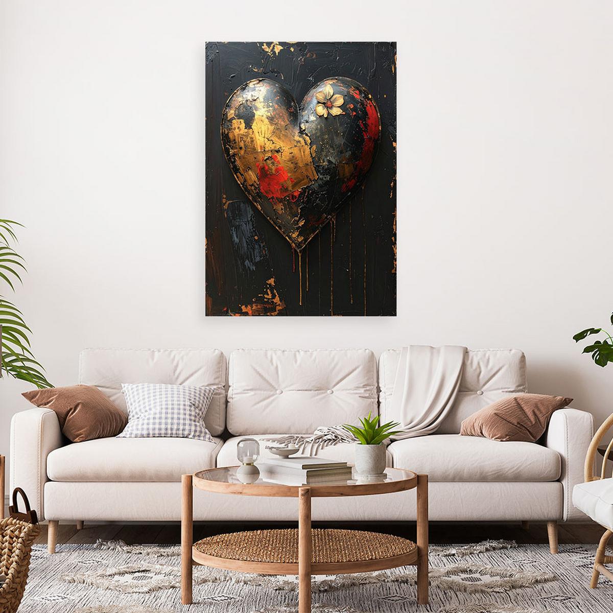 LEINWANDBILD Liebe 70x100cm - Multicolor, Textil (70/100cm) - Feeby
