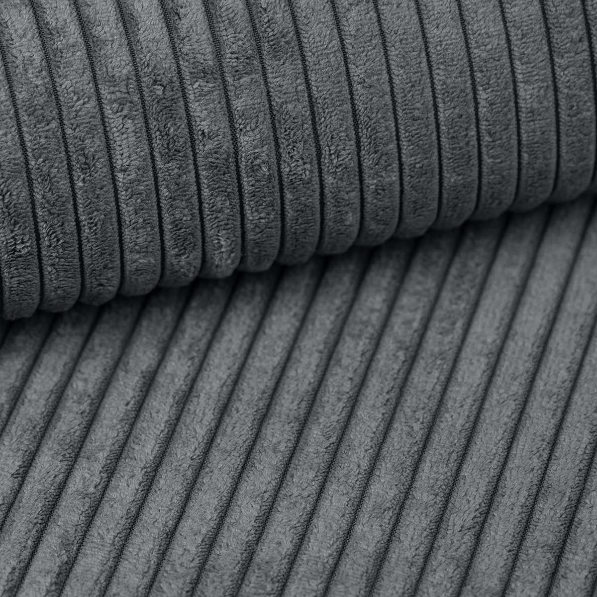 ECKSOFA L Form Catea Grau 279/145/84 cm Links mit Schlaffunktion - Schwarz/Grau, Kunststoff/Textil (145/279cm) - AX Living