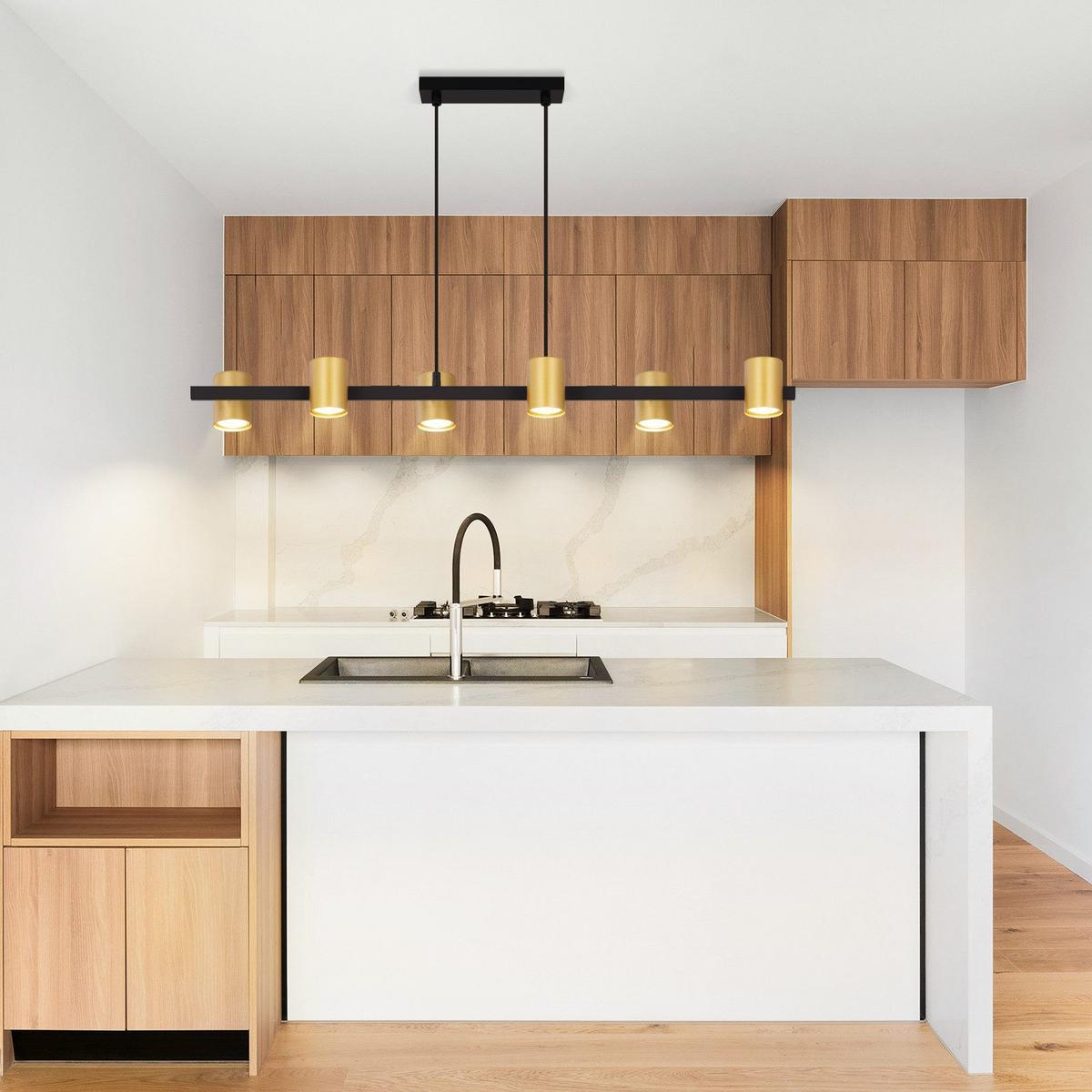 LED HÄNGELEUCHTE FRANZISKa II 85/12/155 cm - Goldfarben, Metall (85/12/155cm) - Nettlife