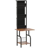 CD-REGAL Stahl Spanplatte Rustikal-Braun - Braun, Holzwerkstoff (48.5/144/50cm) - HOMCOM