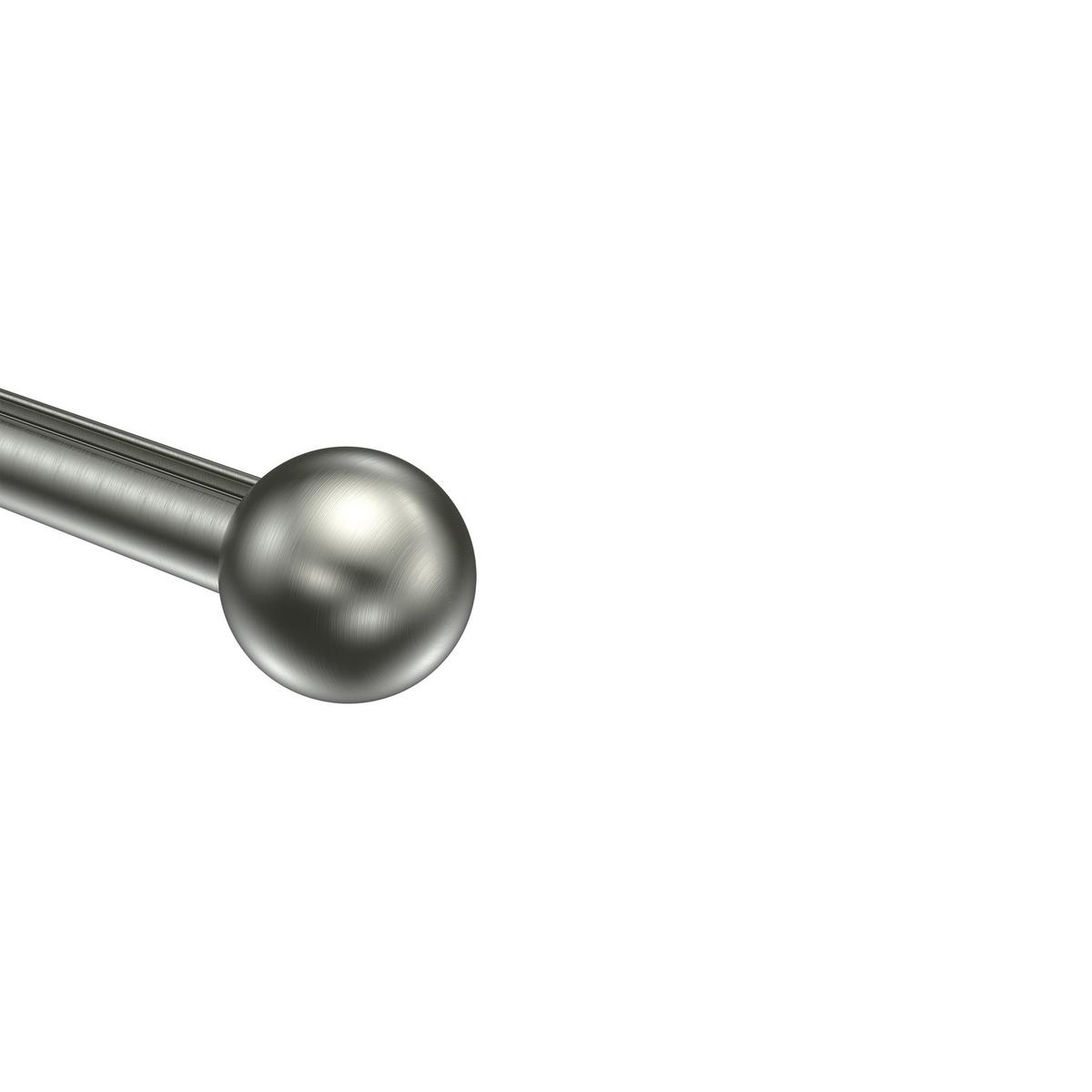 ENDSTÜCKE FÜR GARDINENSTANGEN 20 mm Ø, Luino Edelstahl-Optik, Packung 2 Stück - Edelstahlfarben, Metall (2.5/3/3cm) - INTERDECO