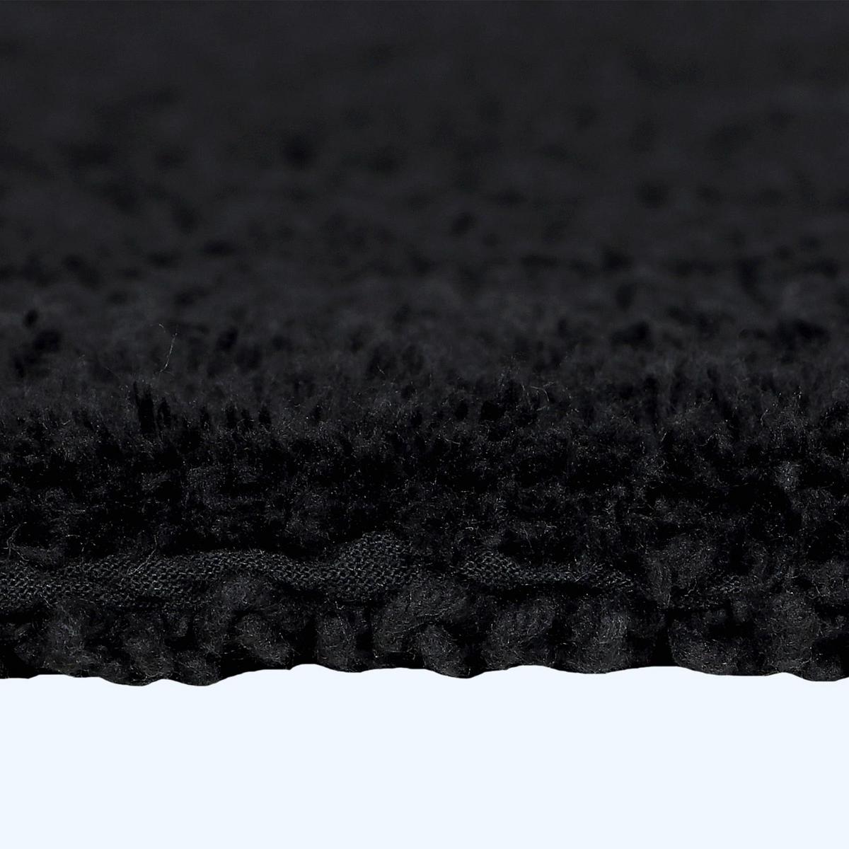 BADEMATTE 70/120 cm, 100% Baumwolle, wendbar - Schwarz, Textil (70/120cm) - Homescapes